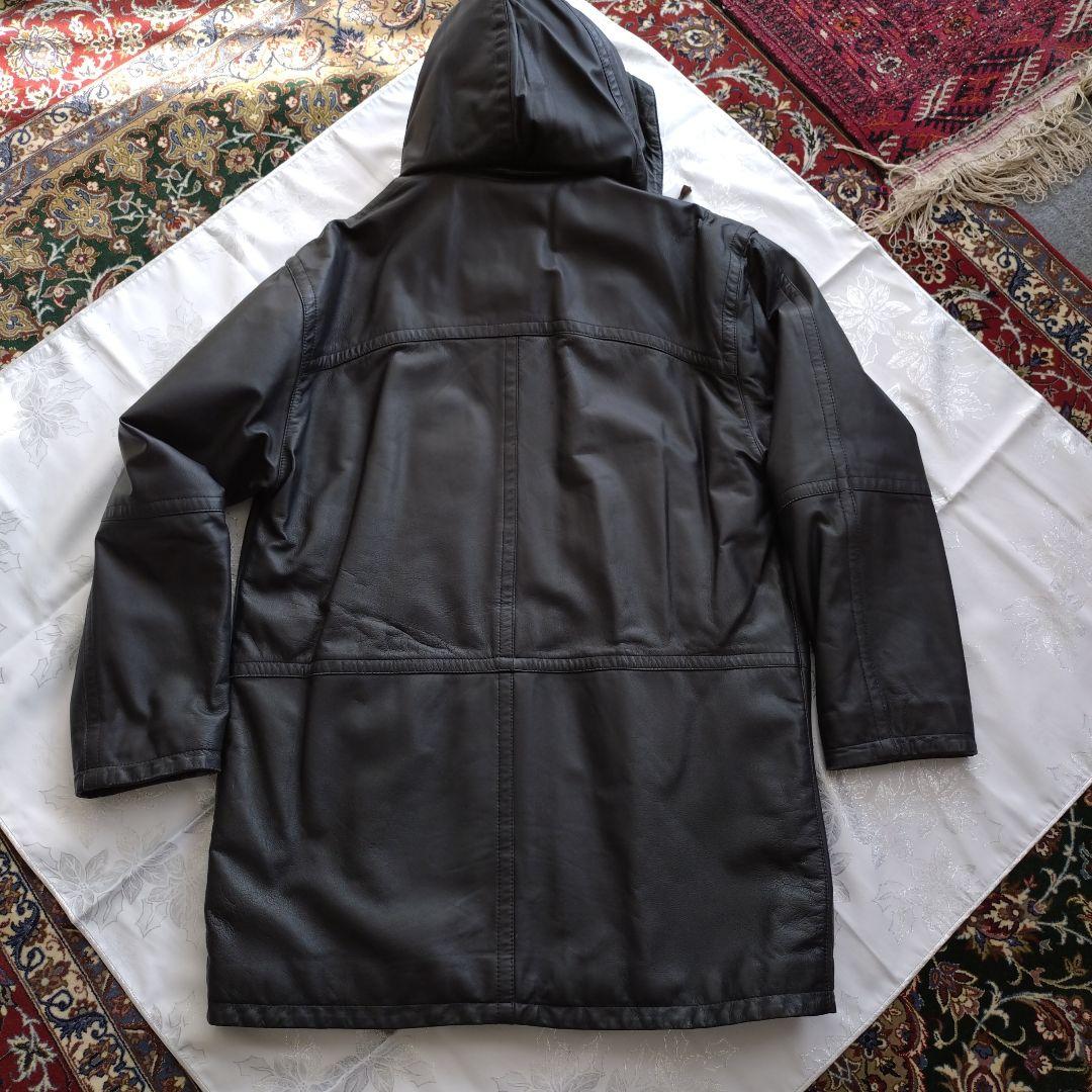 ★ヴィンテージレア　BURBERRY　レザーコート、中綿付
