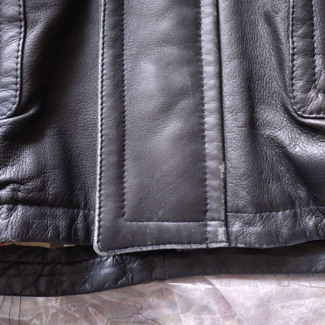 ★ヴィンテージレア　BURBERRY　レザーコート、中綿付
