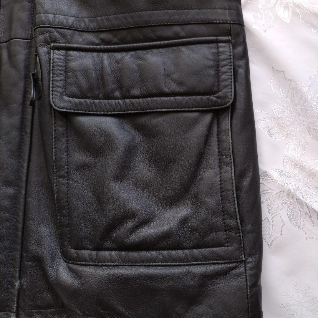 ★ヴィンテージレア　BURBERRY　レザーコート、中綿付