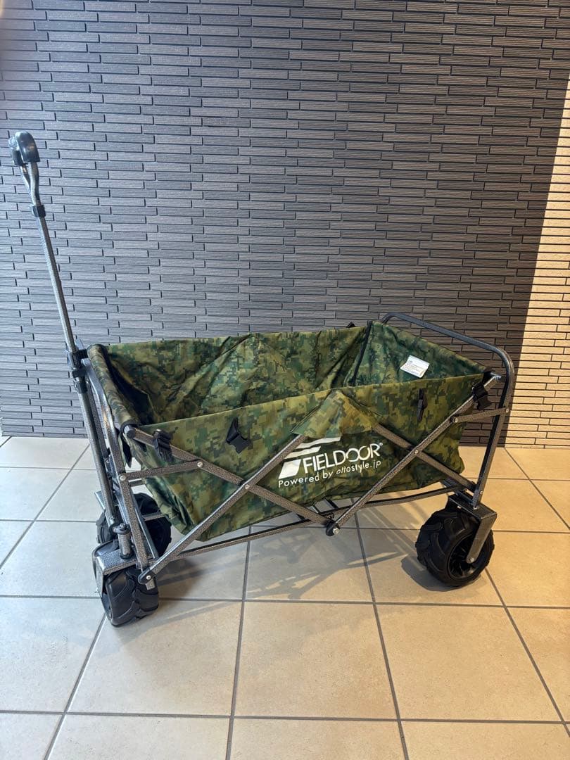新品未使用　FIELD DOOR 折りたたみ式　迷彩キャリーカート