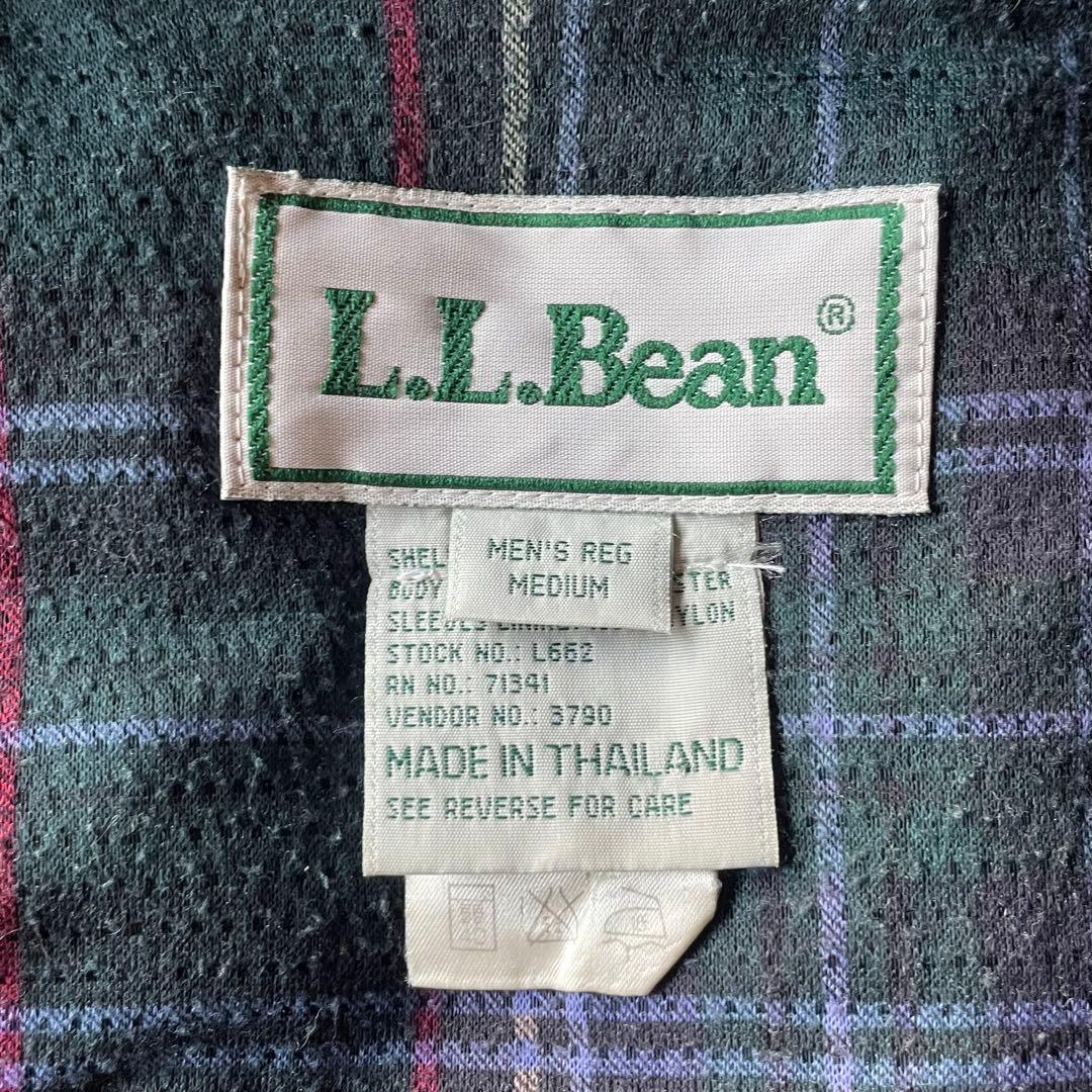 90s OLD L.L.Bean ハリントンジャケット 裏地チェック ネイビー
