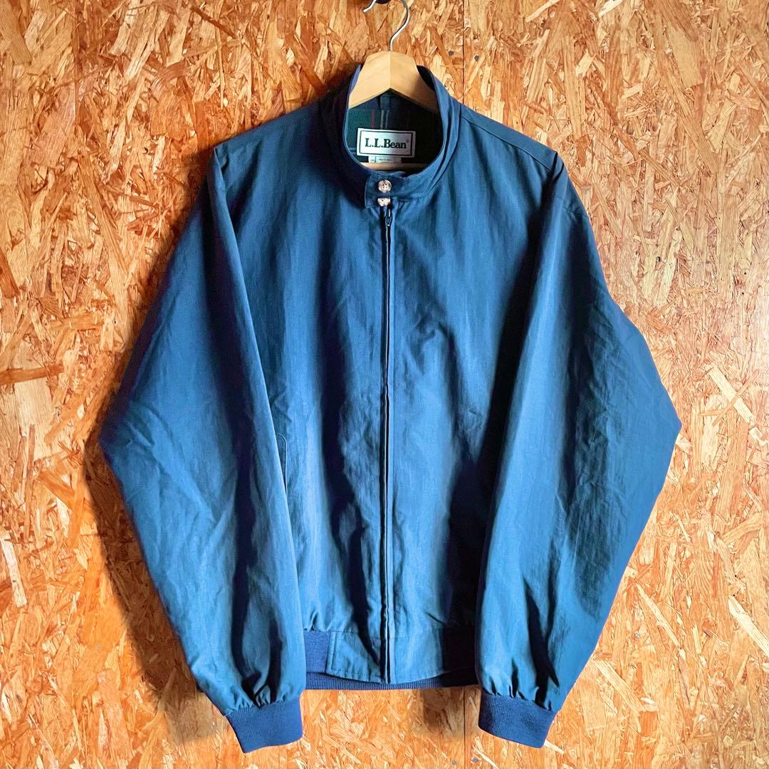90s OLD L.L.Bean ハリントンジャケット 裏地チェック ネイビー