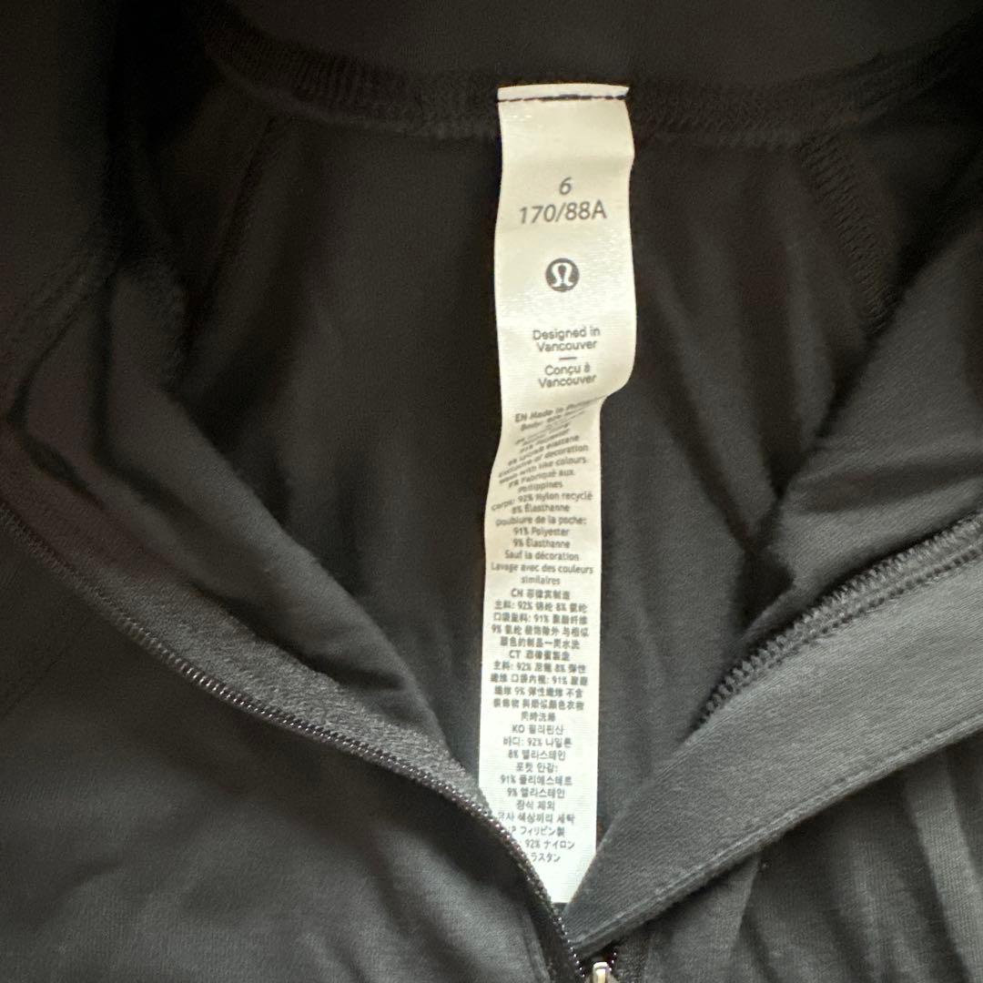 ルルレモンRulu Run Cropped 1/2 Zip ブラック サイズ6