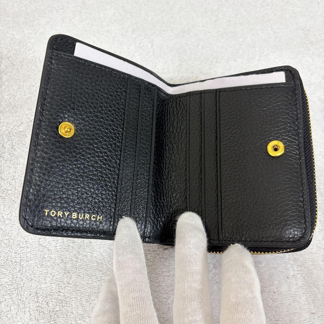 トリーバーチ 二つ折り財布 黒 McGraw
