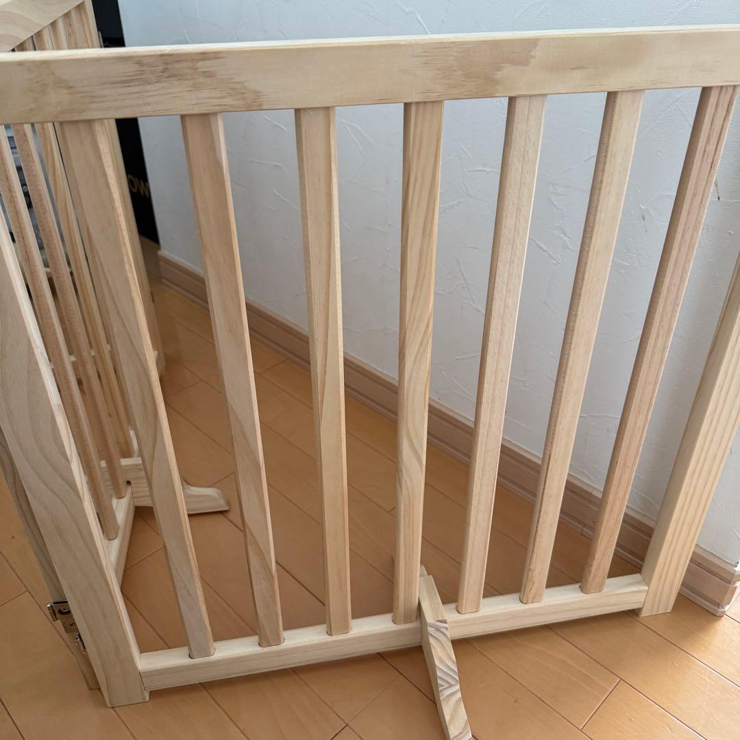 ✅木製 ペットゲート パーテーション ペットフェンス 犬 柵 脱走防止 ガード