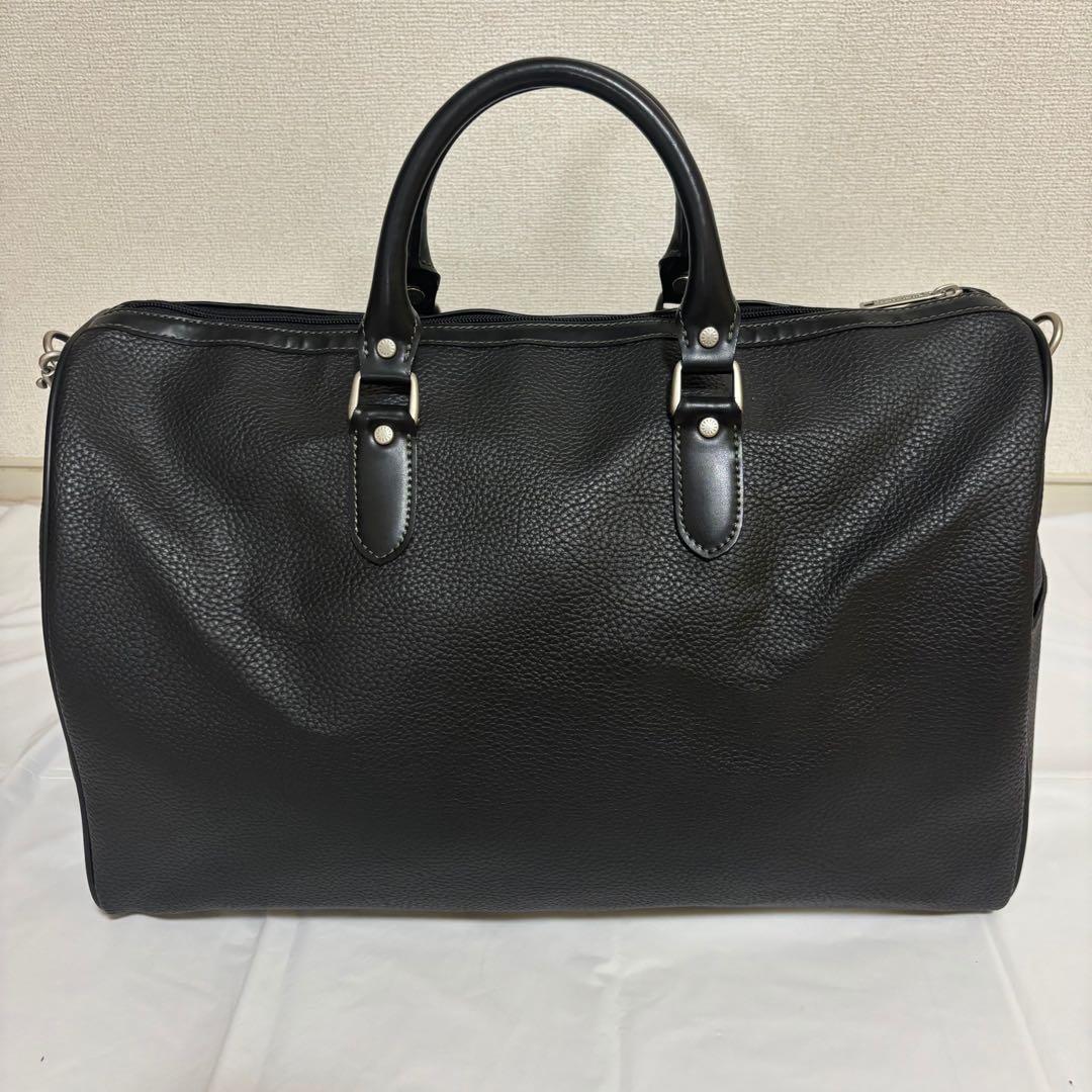【美品】 ✨ピエールカルダン シボ革 2way ボストンバッグ 黒