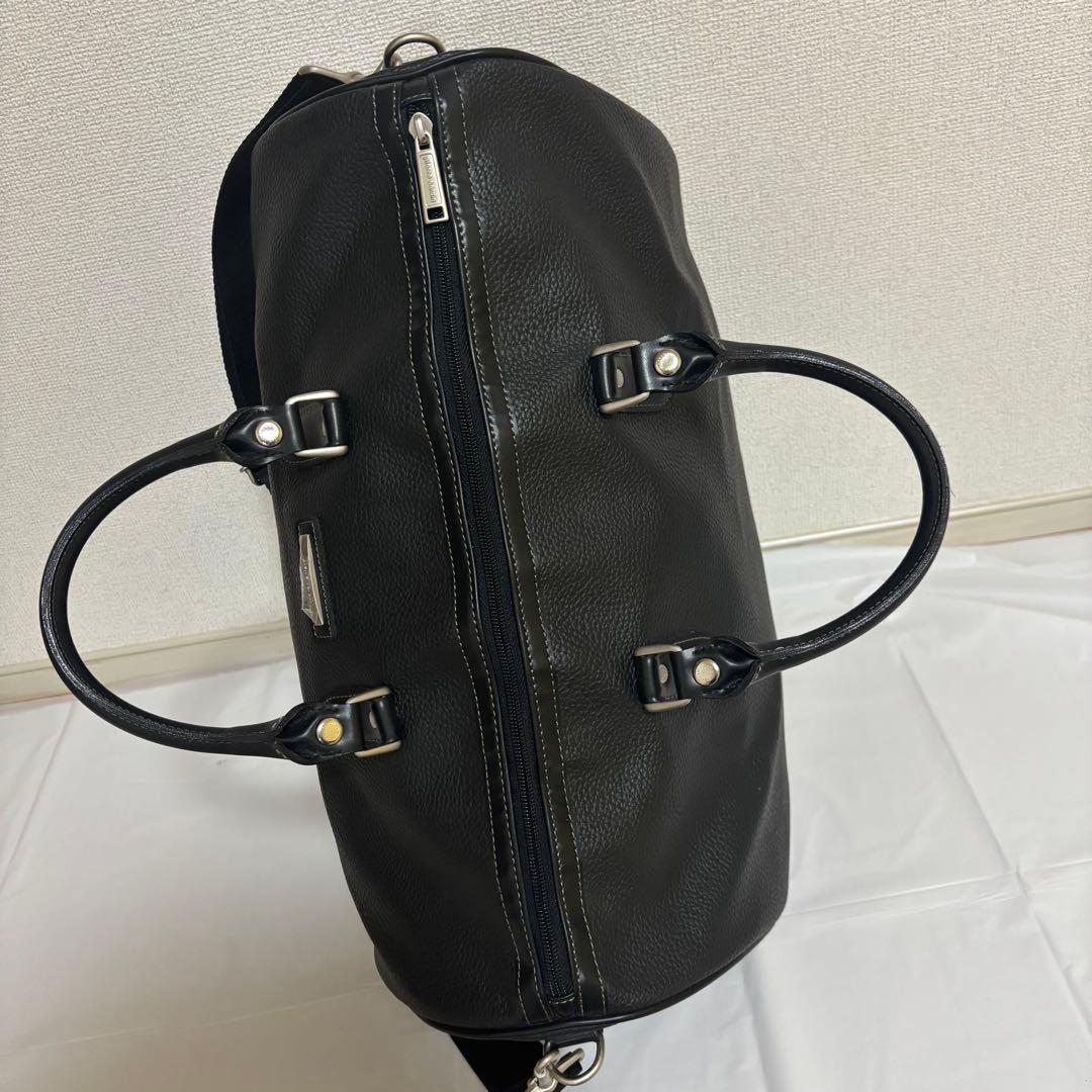 【美品】 ✨ピエールカルダン シボ革 2way ボストンバッグ 黒