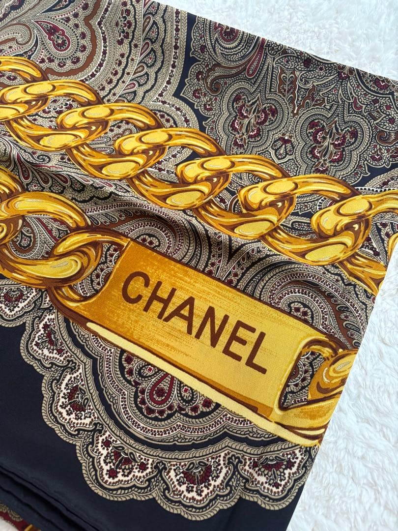 CHANEL ペイズリー柄 ストール