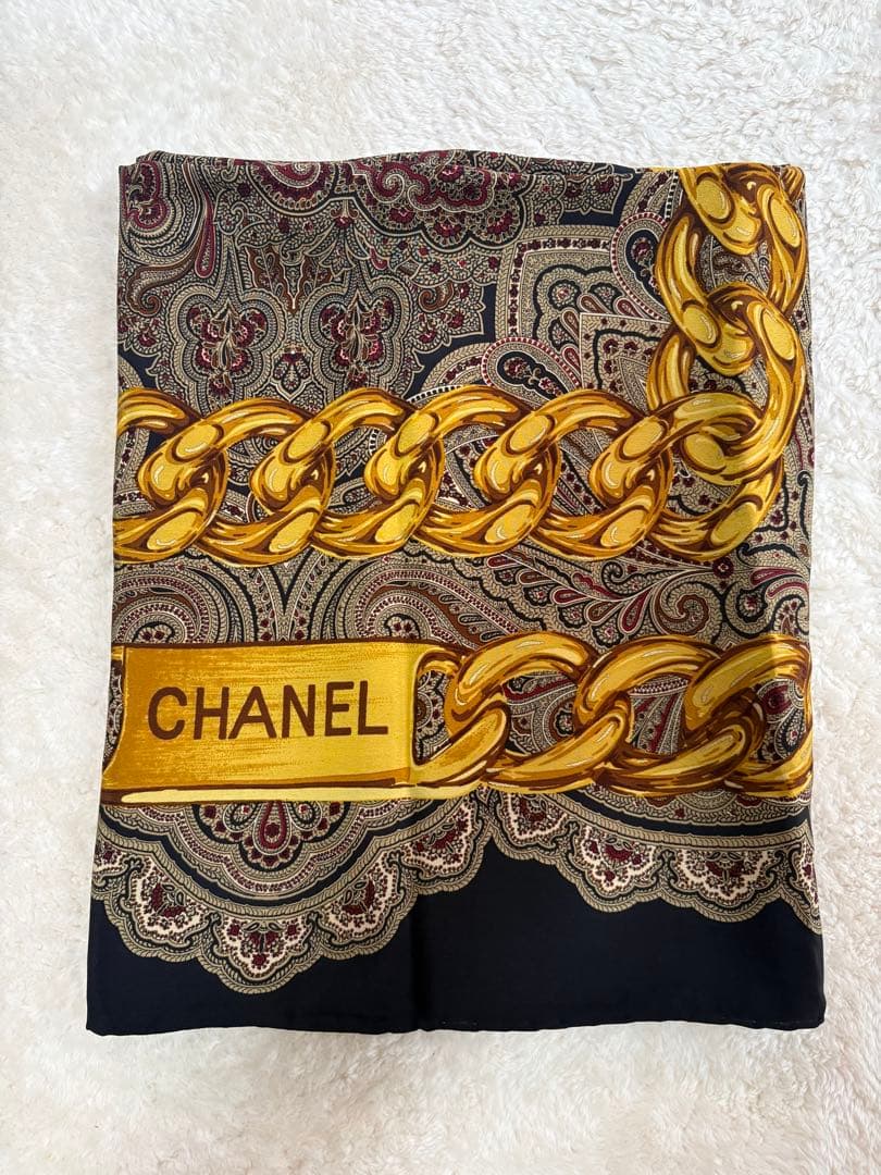 CHANEL ペイズリー柄 ストール