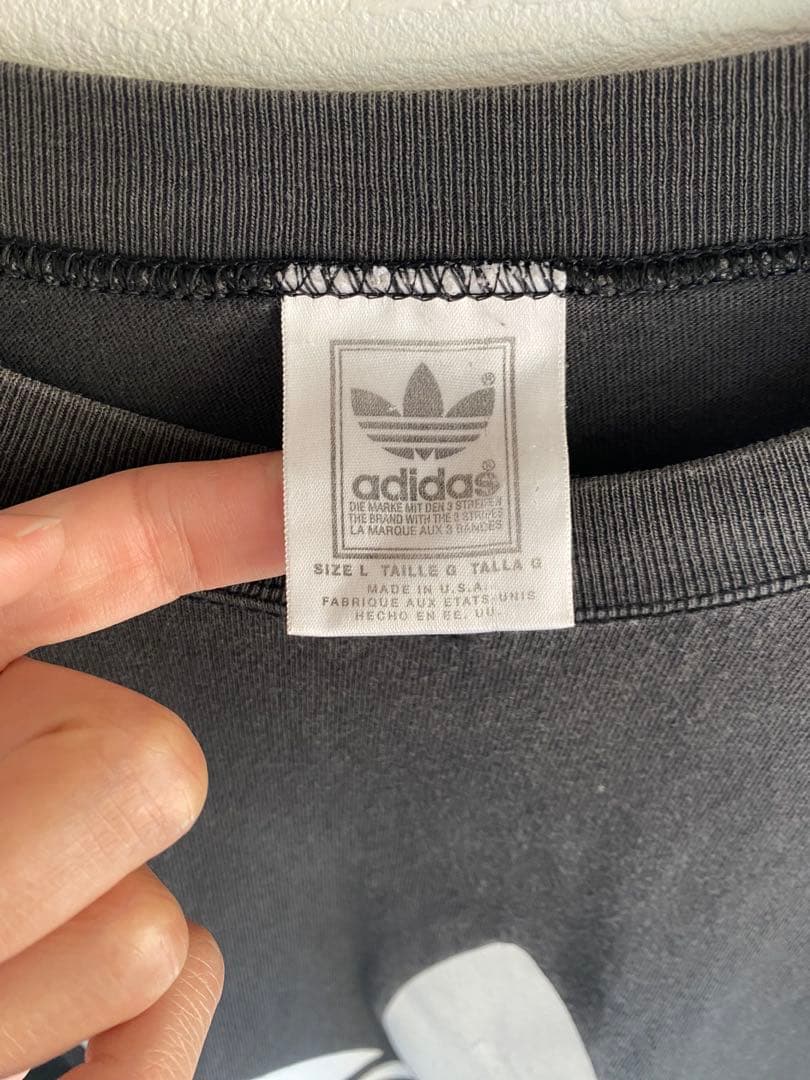 adidas USA製 ビッグシルエット Tシャツ L ブラック