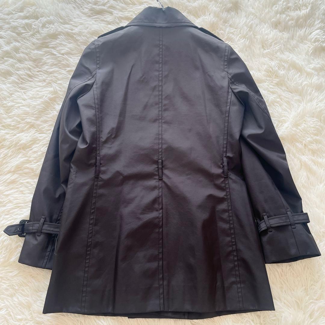 極美品　バーバリー　トレンチコート　ノバチェック　黒　ハーフジャケット