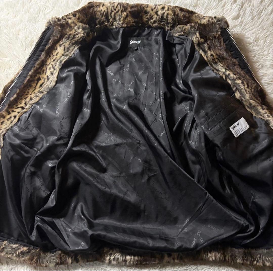 美品■Schott 23AW LEOPARD FAR SPORTS JA