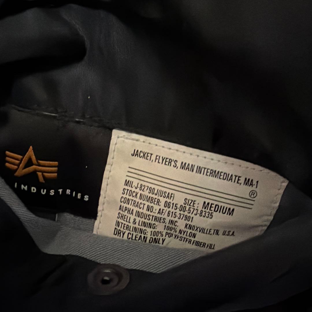 Alpha industries ma-1 ブラック