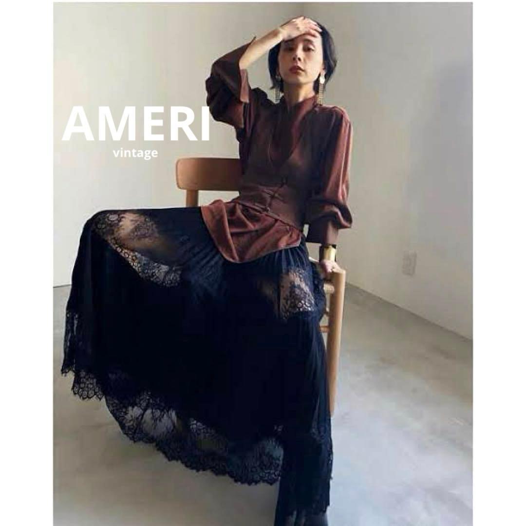 【美品】 AMERI UNDRESSED LACE SANDWICH SKIRT