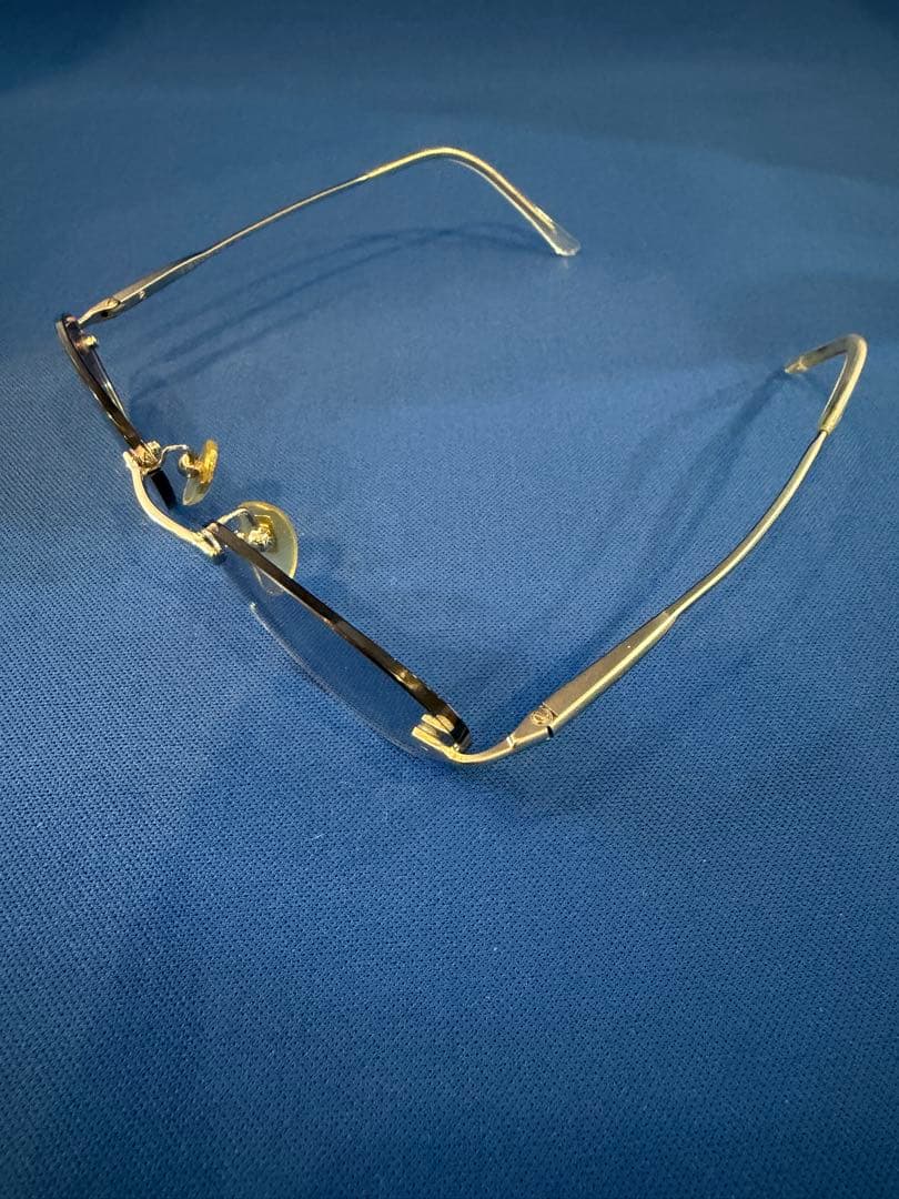 BVLGARI マットシルバー サングラス ミラー度入り　リムレス