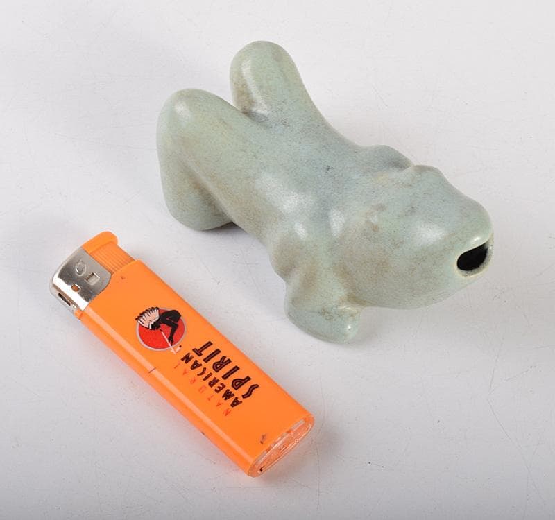中国　龍泉窯　青磁　神獣　水滴　水注　時代箱　V　R5088