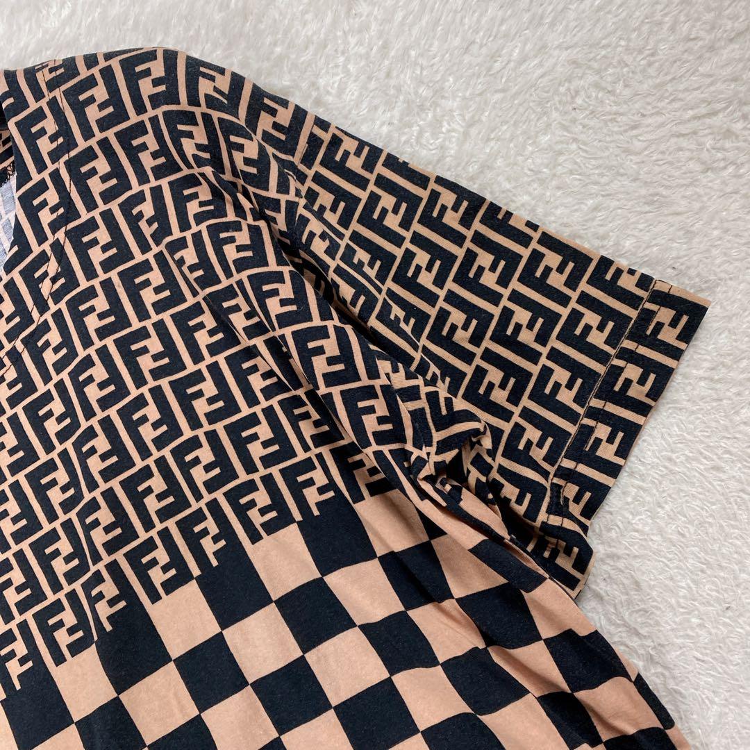 VINTAGE FENDI Tシャツ ズッカ柄 総柄 　イタリア製　Ｍ