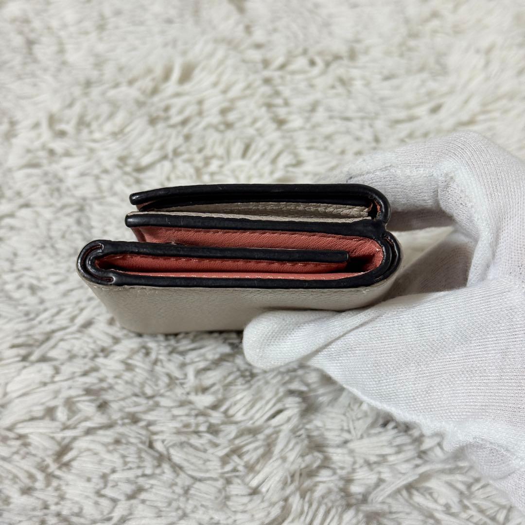 極美品✨LOEWE ロエベ アナグラム トライフォールド レザー　三つ折り財布