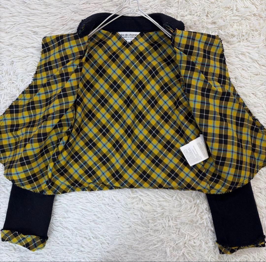 希少/極美品✨コムデギャルソン ニットジャケット カーディガン 裏地 チェック