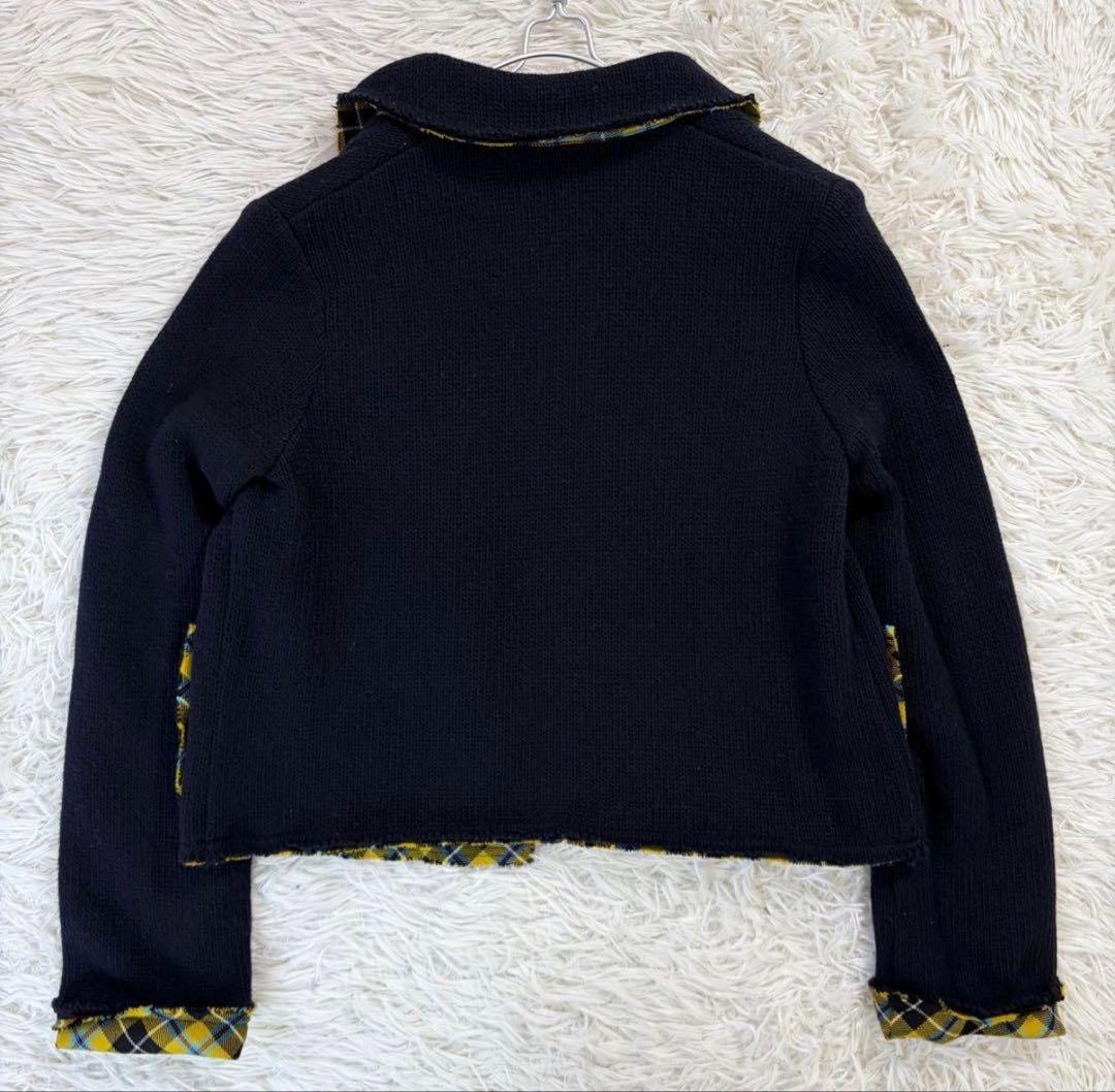 希少/極美品✨コムデギャルソン ニットジャケット カーディガン 裏地 チェック