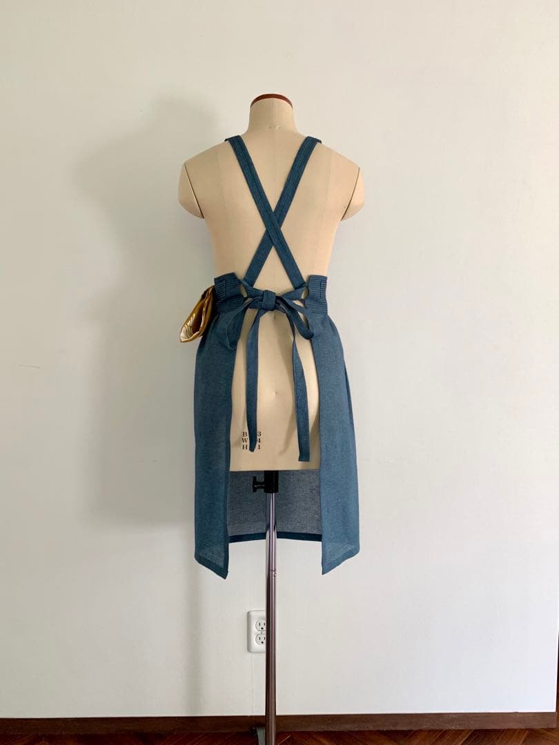 【専用】稽古着エプロン　しじら織