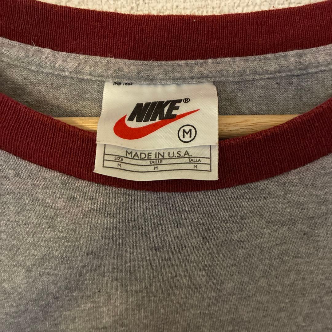 Nike グレー リンガーTシャツ Mサイズ USA製　00s