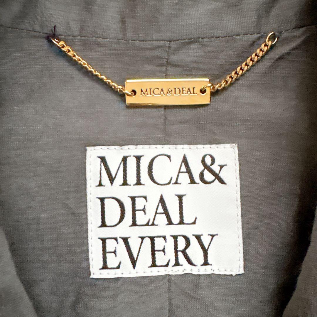 美品✨MICA&DEAL シアーライトジャケット リネン ダブルボタン カーキ