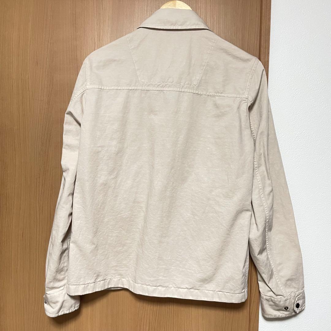 【Mサイズ】HERNO シャツブルゾン　ガーメントダイ　ベージュ