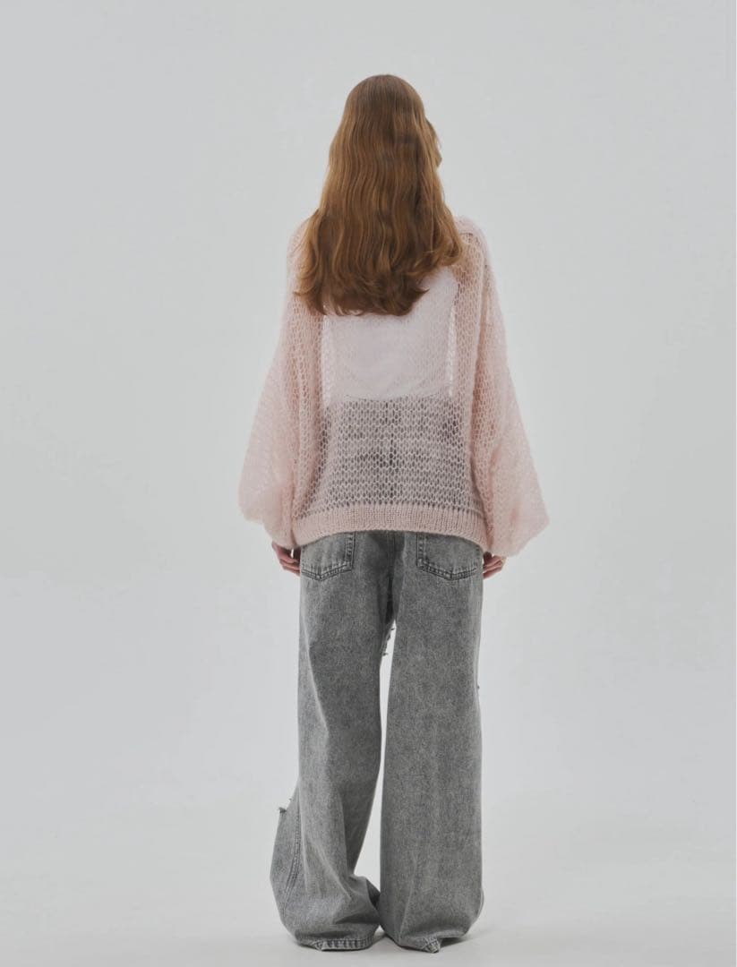 【THE TOE】Parasol mohair cardigan pink