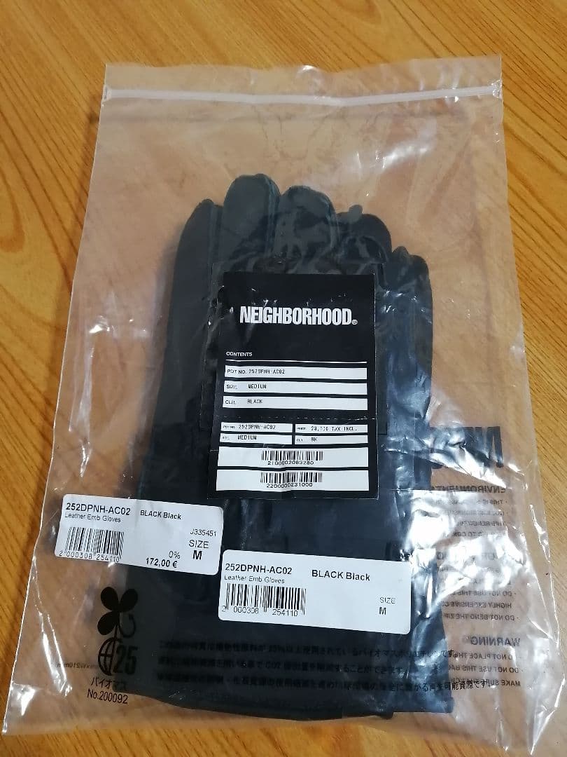 小物 SIZE:M NEIGHBORHOOD Emblem Gloves Black