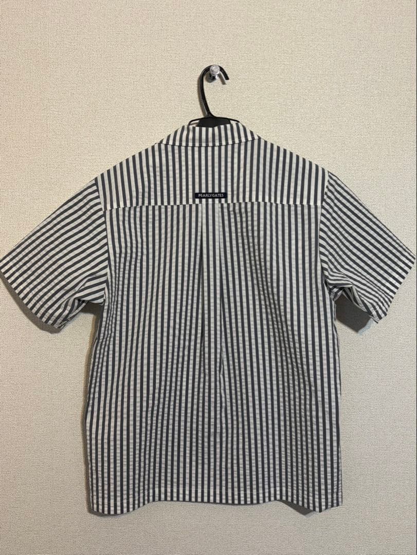 【新品・未使用】PEARLY GATES ストライプ半袖シャツ　サイズ5