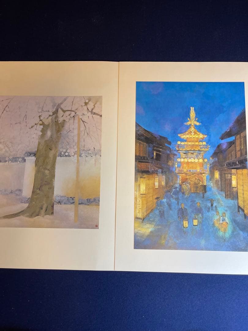 【墨研】ok0330 ◆豪華本2点まとめて 風景画・花鳥画◆美術画 日本画
