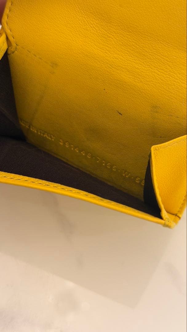 h*a様 BALENCIAGA イエロー 三つ折り財布