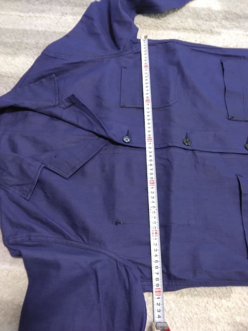 60s　フレンチワークジャケット　デッドストック　コットンツイル　巻き縫い　XL