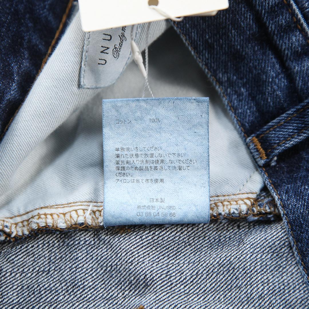 美品 UNUSED 25AW 14oz デニムバギーパンツ UW1180 4