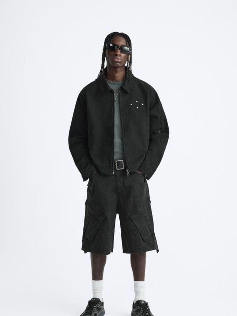 ジャケット・アウター Zara 2024ss Washed Jacket With Studs