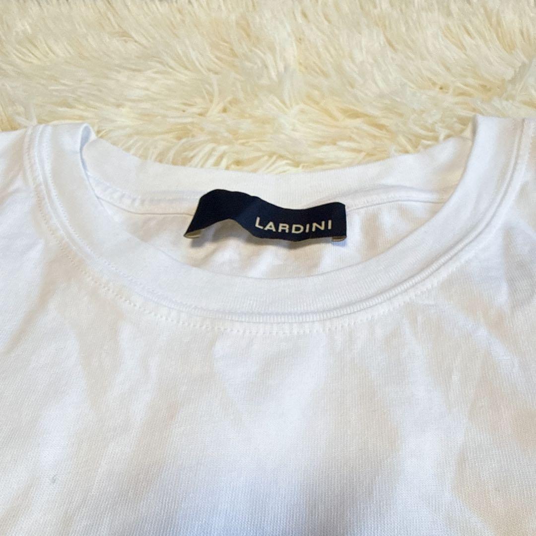 【ラルディーニ】極美品 Tシャツ ホワイト ブートニエール Mサイズ メンズ