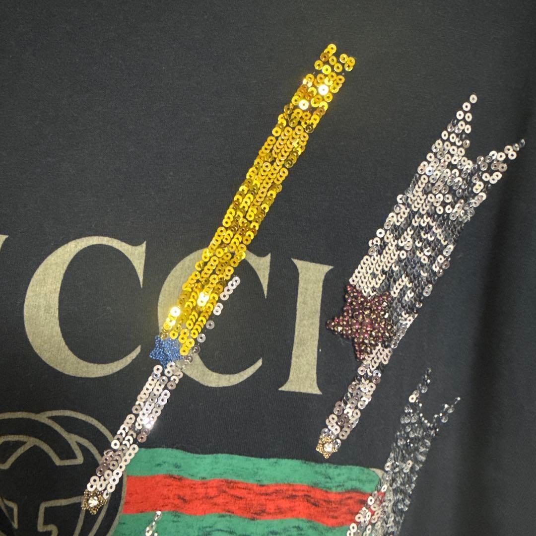 美品！GUCCI シューティングスター スパンコール シェリーライン Tシャツ