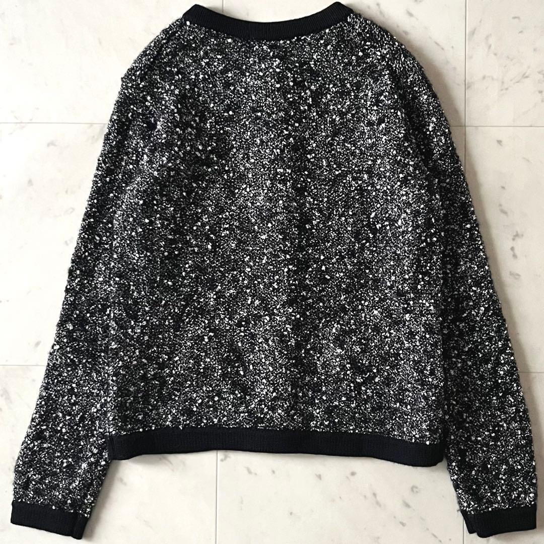 美品＊マッキントッシュフィロソフィー コットンウールカーディガン 38 黒系