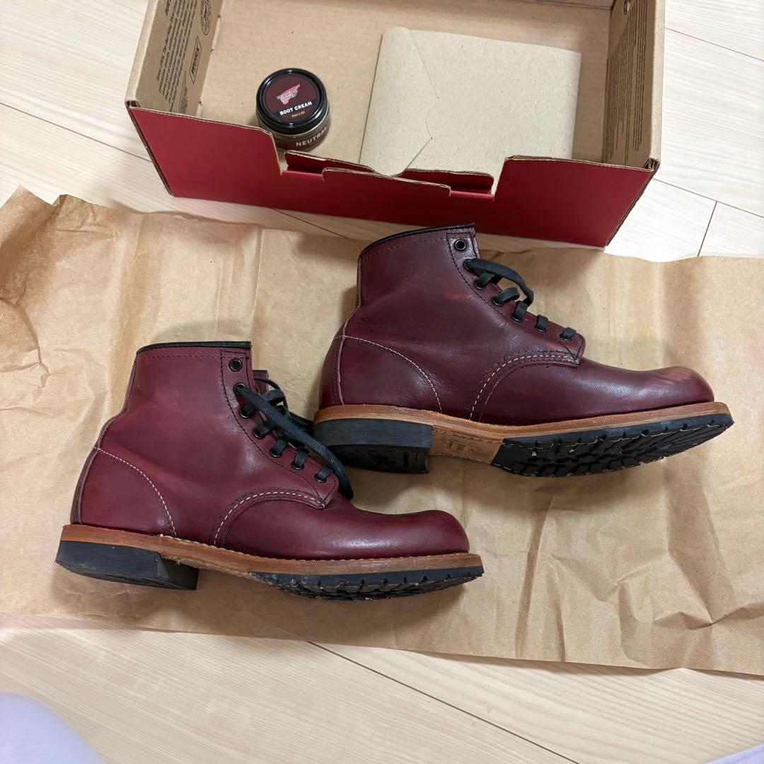 RED WING ブーツ 23.5cm ブラックチェリー クリーム付き