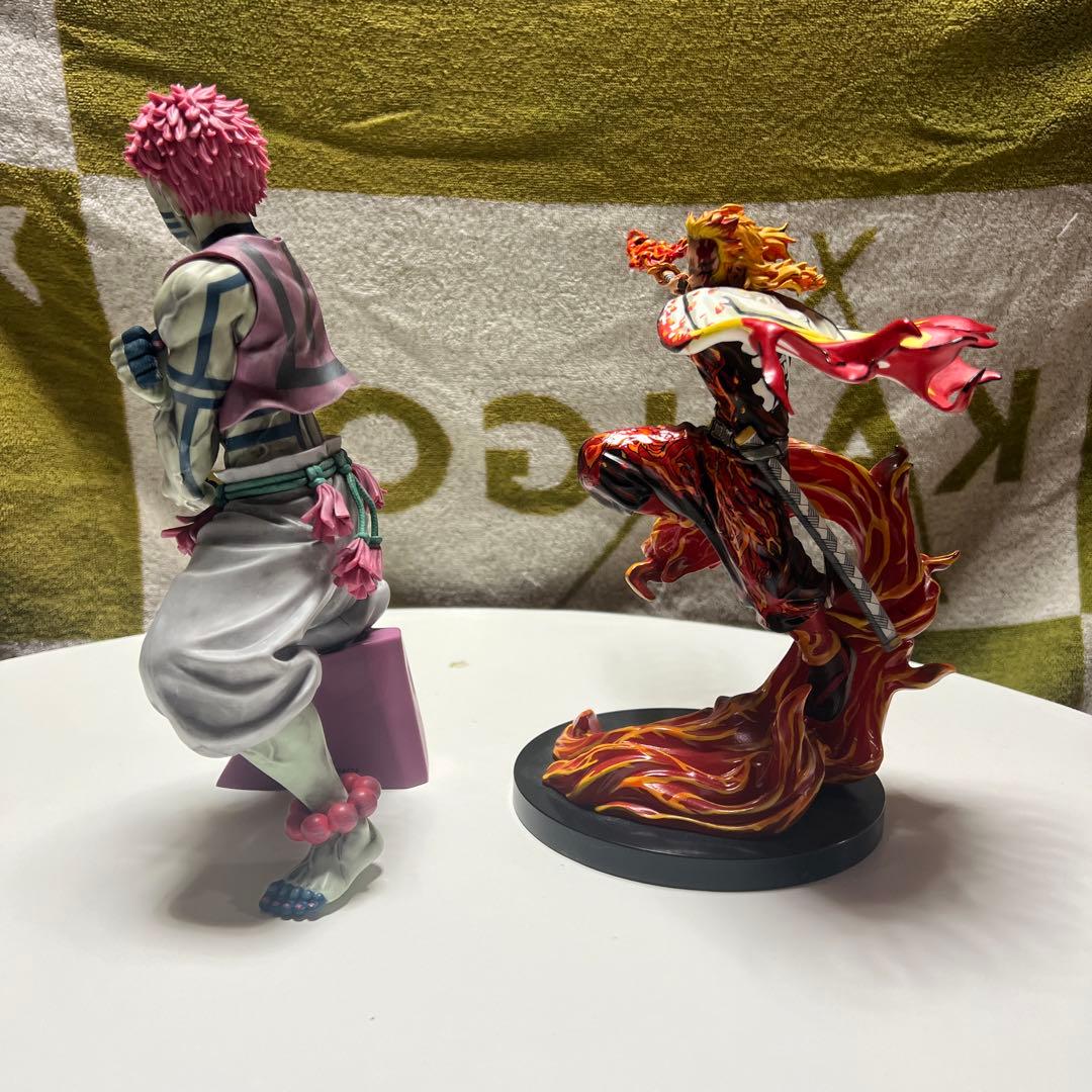 鬼滅の刃　猗窩座、煉獄杏寿郎　フィギュアリペイント