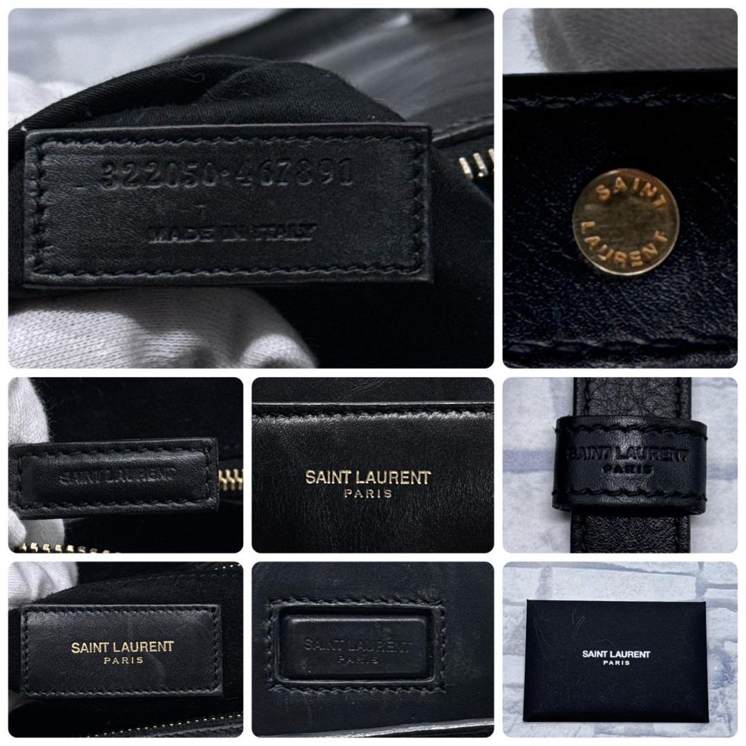 SAINT LAURENT ブラック ボストンバッグ 2way ショルダーベルト