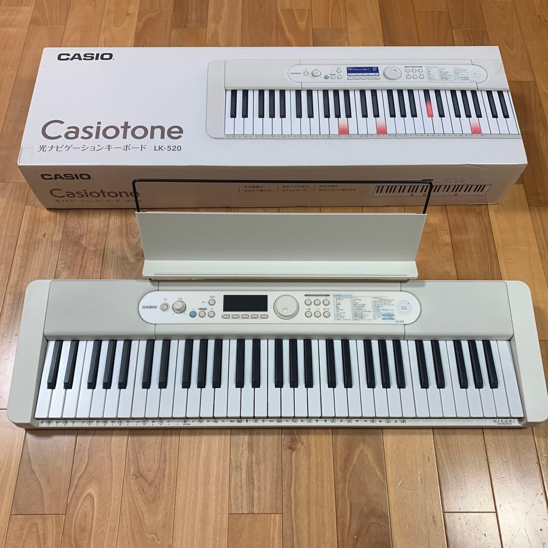 極美品★CASIO Casiotone 光ナビゲーション23年製　LK-520