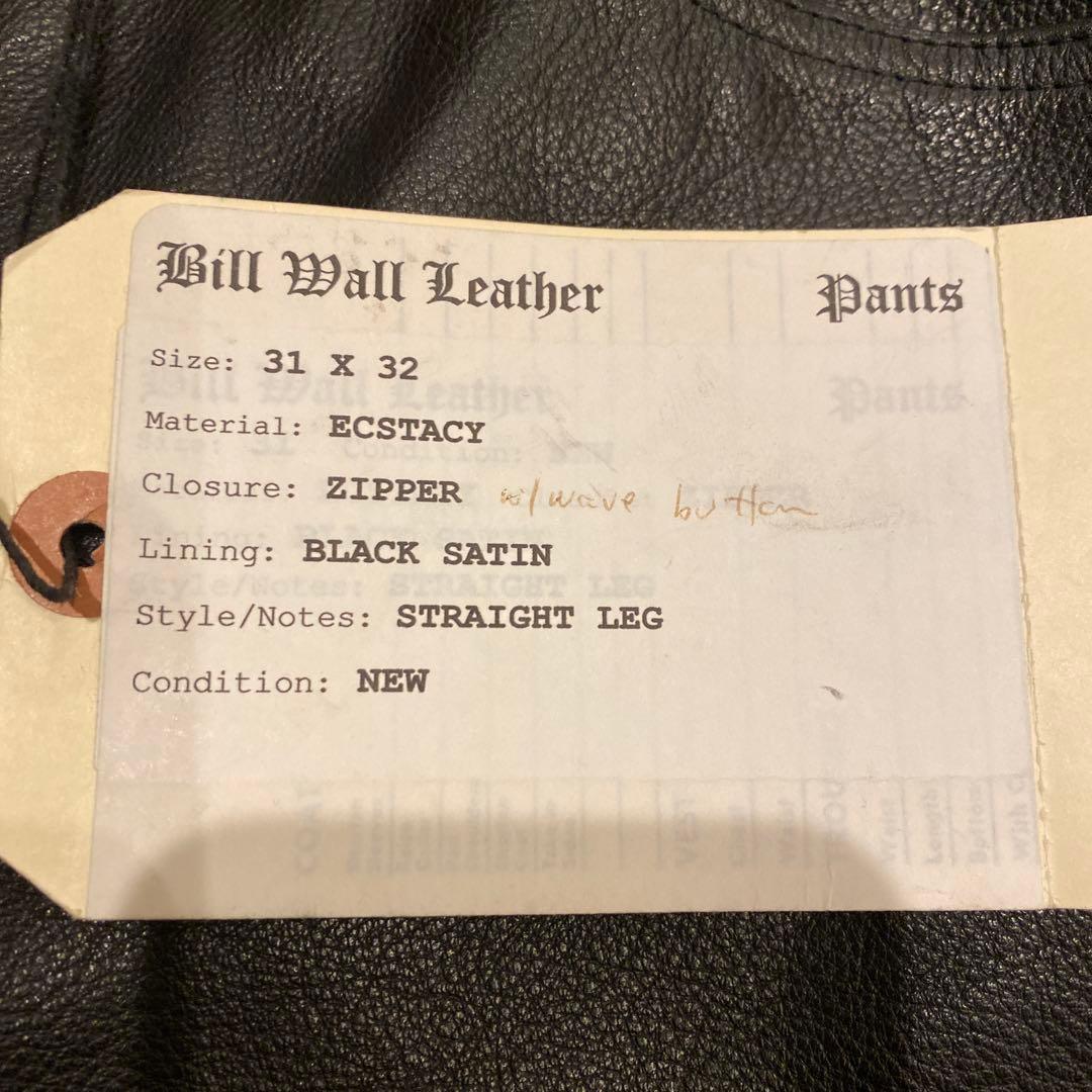タグ付き ビルウォールレザー レザーパンツ Bill Wall Leather