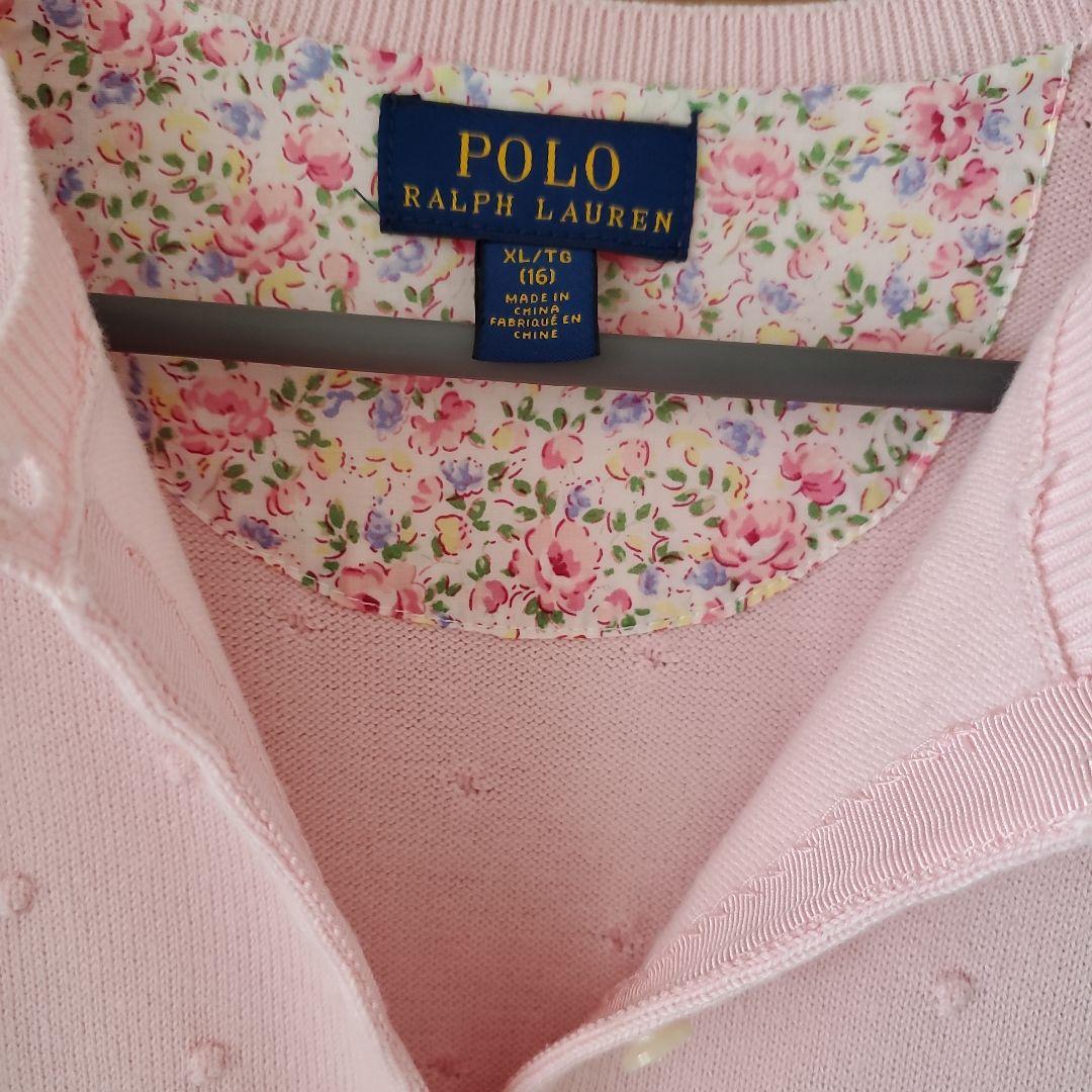 POLO RALPH LAUREN　ピンクカーディガン　XL　花柄