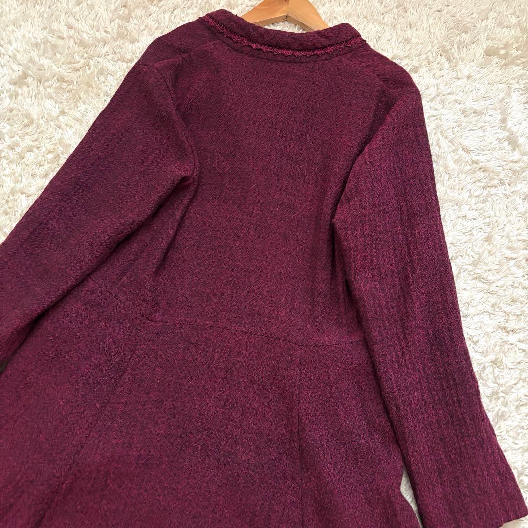 極美品✨HaaT イッセイミヤケ ロングコート 変形 ウール レース 軽量