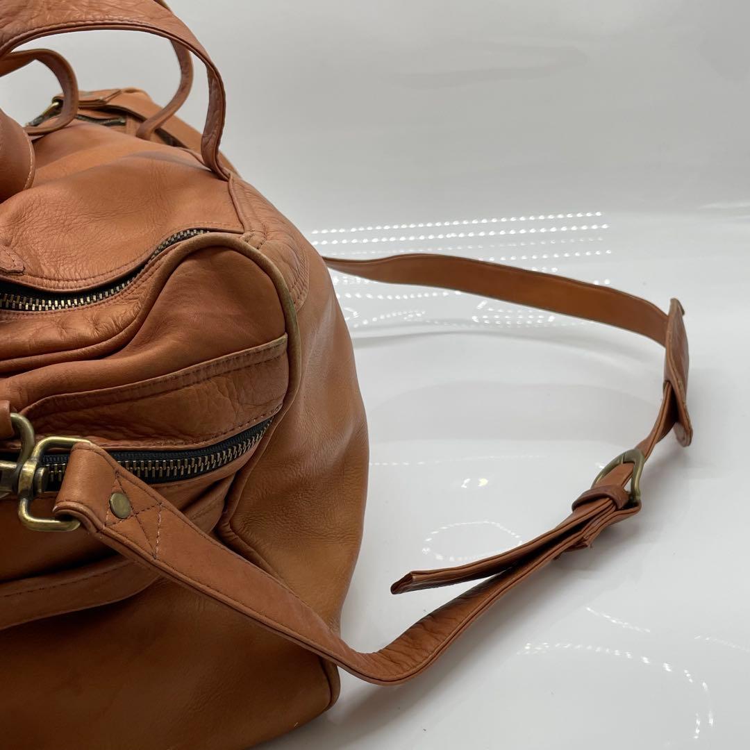 BN6068●FRYE レザーボストンバッグ 2WAY キャメル ビンテージ