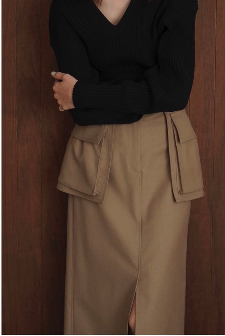 CLANE FLOAT POCKET SKIRT クラネ　ベージュスカート