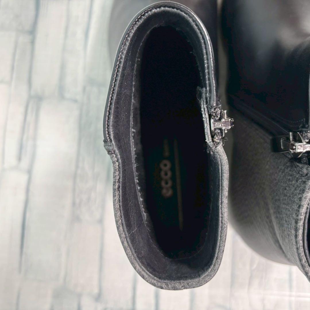 極美品！『ecco』エコー 36(22.5cm)ショートブーツ レザー 横ジップ