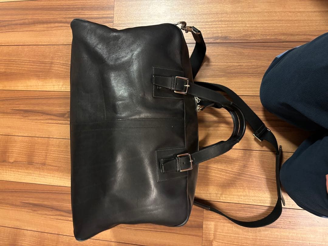 coach コーチ　ブラックレザー ボストンバッグ